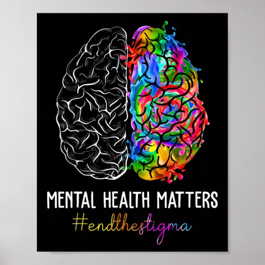 Het stigma psychische gezondheidsproblemen mentaal poster (Voorkant)