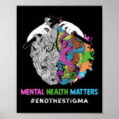 Het stigma psychische gezondheidsproblemen mentaal poster (Voorkant)