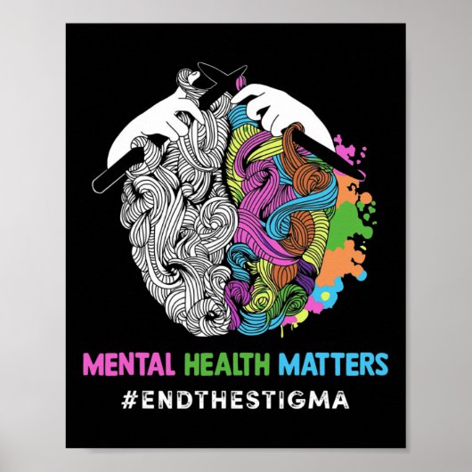 Het stigma psychische gezondheidsproblemen mentaal poster (Voorkant)