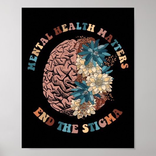 Het stigma psychische gezondheidsproblemen mentaal poster (Voorkant)