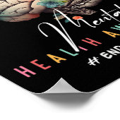 Het stigma psychische gezondheidsproblemen mentaal poster (Hoek)