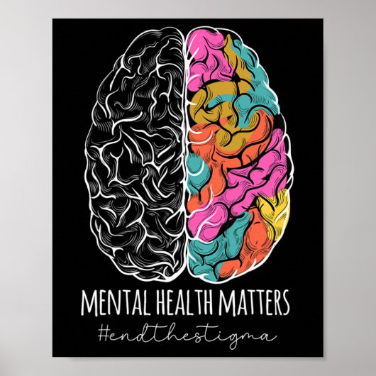 Het stigma psychische gezondheidsproblemen mentaal poster (Voorkant)