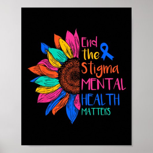 Het stigma psychische gezondheidsproblemen mentaal poster (Voorkant)