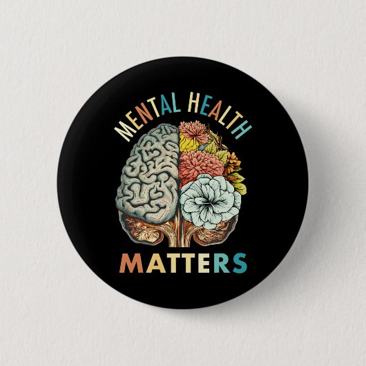 Het stigma psychische gezondheidsproblemen mentaal ronde button 5,7 cm (Voorkant)