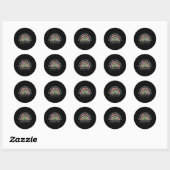 Het stigma regenboog ronde sticker (Vel)