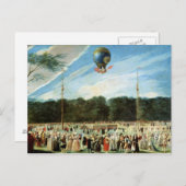 Het stijgen van de Ballon Montgolfier bij Briefkaart (Voorkant / Achterkant)