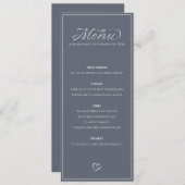 Het stijlvolle thin lijst tafel menu (Voorkant / Achterkant)