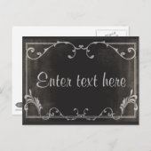 Het stille briefkaart van de het manuscriptkaart (Voorkant / Achterkant)