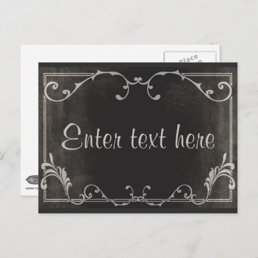 Het stille briefkaart van de het manuscriptkaart (Voorkant / Achterkant)