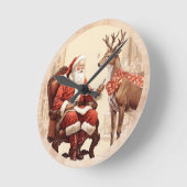 Het stille moment van de Kerstman Ronde Klok (Hoek)