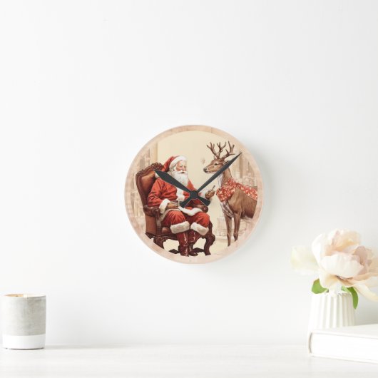 Het stille moment van de Kerstman Ronde Klok (Huis)