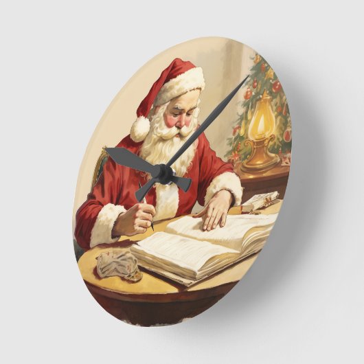 Het stille moment van de Kerstman Ronde Klok (Hoek)