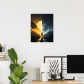 Het Stille Pad Tussen Licht en Duisternis Poster (Thuiskantoor)
