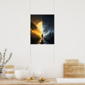 Het Stille Pad Tussen Licht en Duisternis Poster (Keuken)