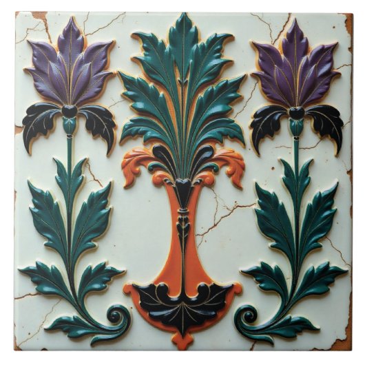 Het stille uur van bloesems tegeltje (Voorkant)
