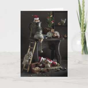 Het stilleven van het grappige Nieuwjaar met Feestdagen Kaart