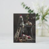 Het stilleven van het grappige Nieuwjaar met Feestdagenkaart (Staand voorkant)