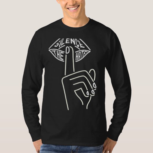 Het stilzwijgen van de Hate en de Hate stoppen T-shirt (Voorkant)