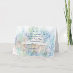 Het stimuleren van de Bijbel Verse Matt 6:33 Kaart