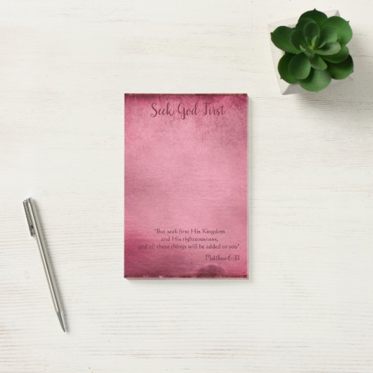 Het stimuleren van God eerst Post-it® Notes (Kantoor)