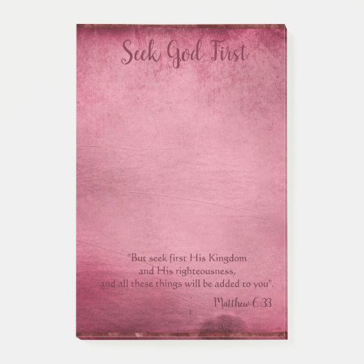 Het stimuleren van God eerst Post-it® Notes (Voorkant)