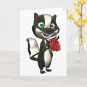 Het stinkdier en het Rood namen Wenskaart toe Kaart (Gele Bloem)