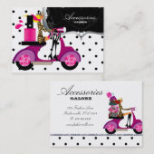 Het Stip van de Mode van het Meisje van de Autoped Visitekaartje (Voorkant / Achterkant)