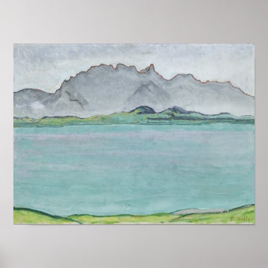 Het Stockhorngebergte en het Thun-meer, 1911 Poster (Voorkant)