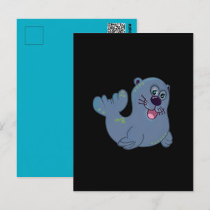 Het Stofzegel Bij Zazzle Mascotte Logo Karakter Briefkaart