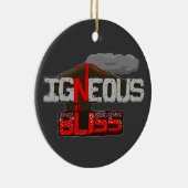 Het stollingsgesteente is het Bliss Volcano Orname Keramisch Ornament (Rechts)