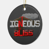 Het stollingsgesteente is het Bliss Volcano Orname Keramisch Ornament (Links)