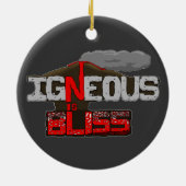 Het stollingsgesteente is het Bliss Volcano Orname Keramisch Ornament (Achterkant)