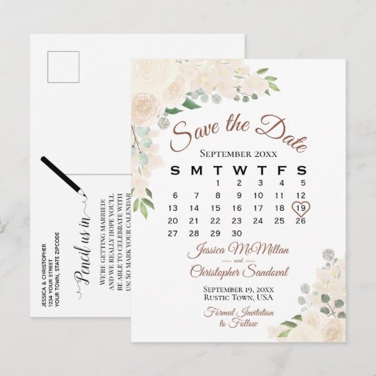 Het stompzinnige Perzische Berichten sparen de Kal Aankondigingskaart (Voorkant / Achterkant)