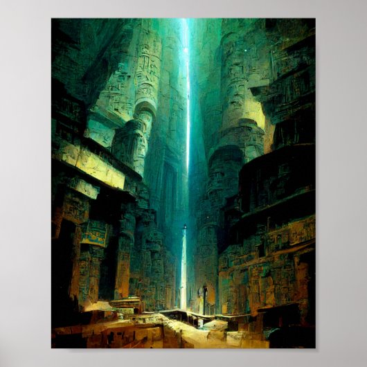 Het Stone City Science Fiction Art Poster (Voorkant)
