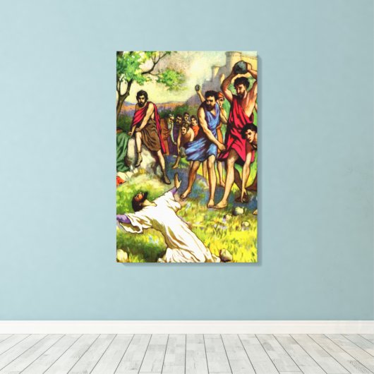 Het Stoning Wrapped Canvas Afdruk (Insitu (Houten vloer))