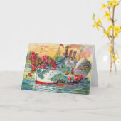 Het stoomschip Roos Forget Me Not Ocean Kaart (Gele Bloem)
