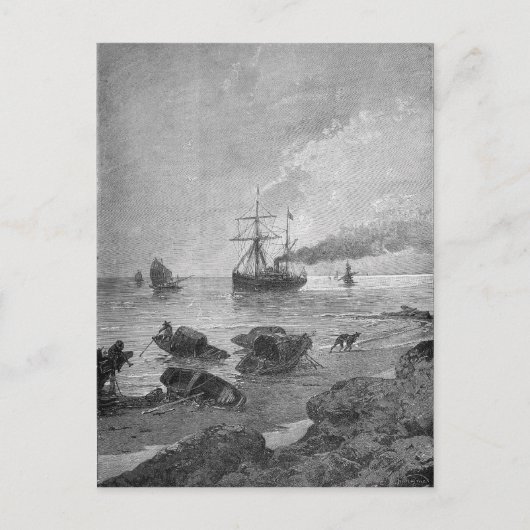 Het stoomschip Vladivostok aan de Yangtze Briefkaart (Voorkant)