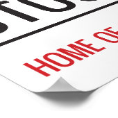 Het Stoop Stadium Street Sign Poster (Hoek)