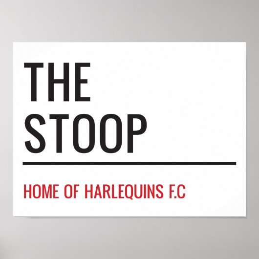 Het Stoop Stadium Street Sign Poster (Voorkant)