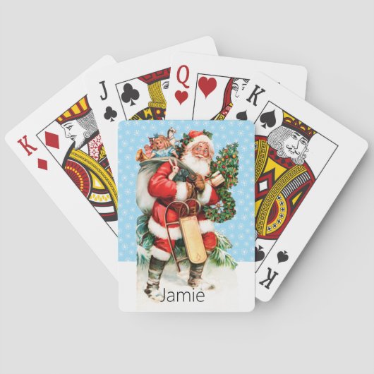 Het stoppen Stuffer voegt de Sinterklaas van de Na Pokerkaarten (Achterkant)