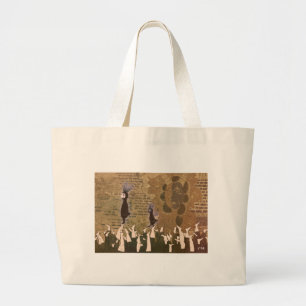 Het stoppen van de voetsporen 2012 grote tote bag