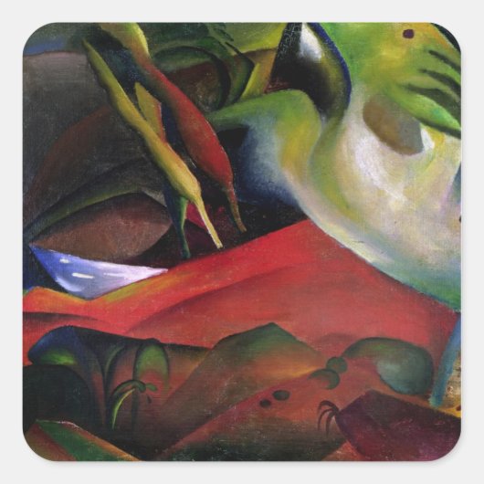 Het Storm, 1911 Vierkante Sticker (Voorkant)