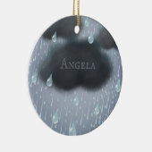 Het Storm aanwakkeren Gepersonaliseerde regenachti Keramisch Ornament (Rechts)