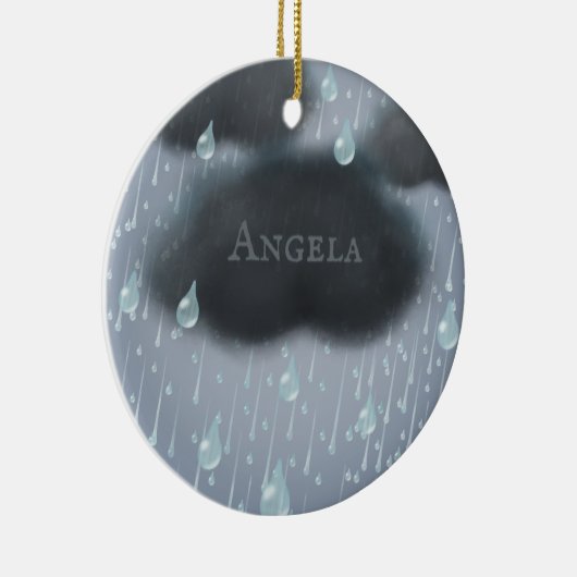 Het Storm aanwakkeren Gepersonaliseerde regenachti Keramisch Ornament (Rechts)