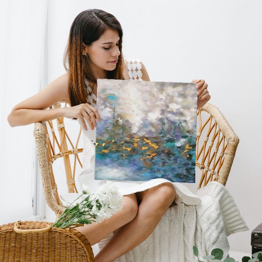 Het Storm Abstract schilderen van kunst Canvas Afdruk