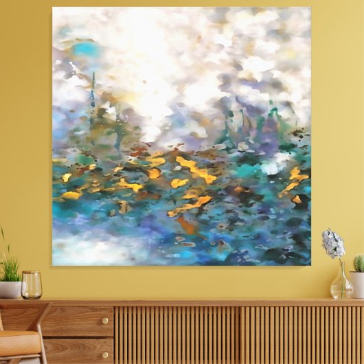 Het Storm Abstract schilderen van kunst Canvas Afdruk (Insitu (Woonkamer))