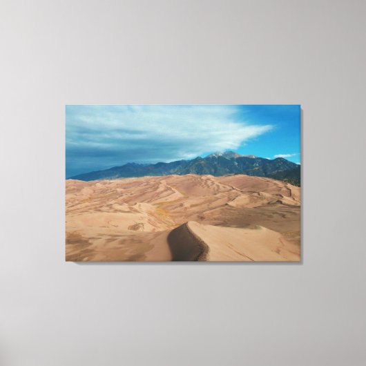 Het Storm in de Dunes naderen Canvas Afdruk (Voorkant)