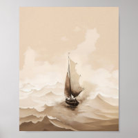 Het Storm kalmeren, digitale print, schetsen, Jesu