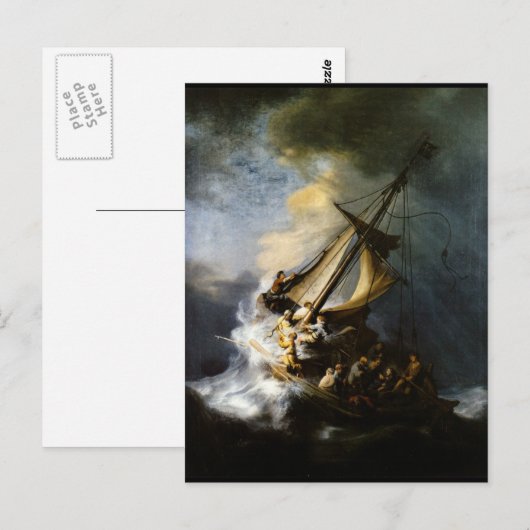 Het Storm op het Zee van Galilea Briefkaart (Voorkant / Achterkant)