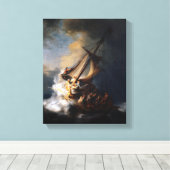 Het Storm op het Zee van Galilea Canvas Afdruk (Insitu (Houten vloer))